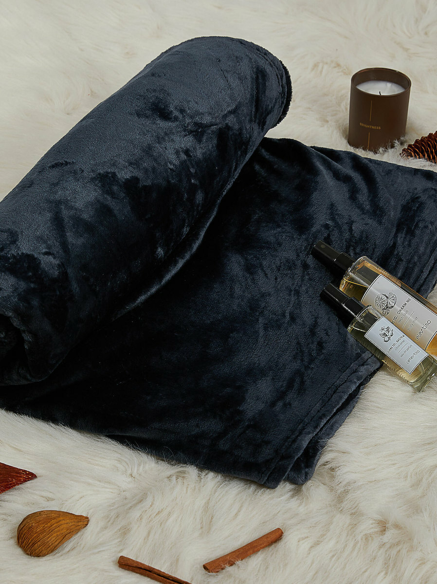 Hatzitex Κουβέρτα Fleece Διπλή 200x230 Μπλε, Hatzitex